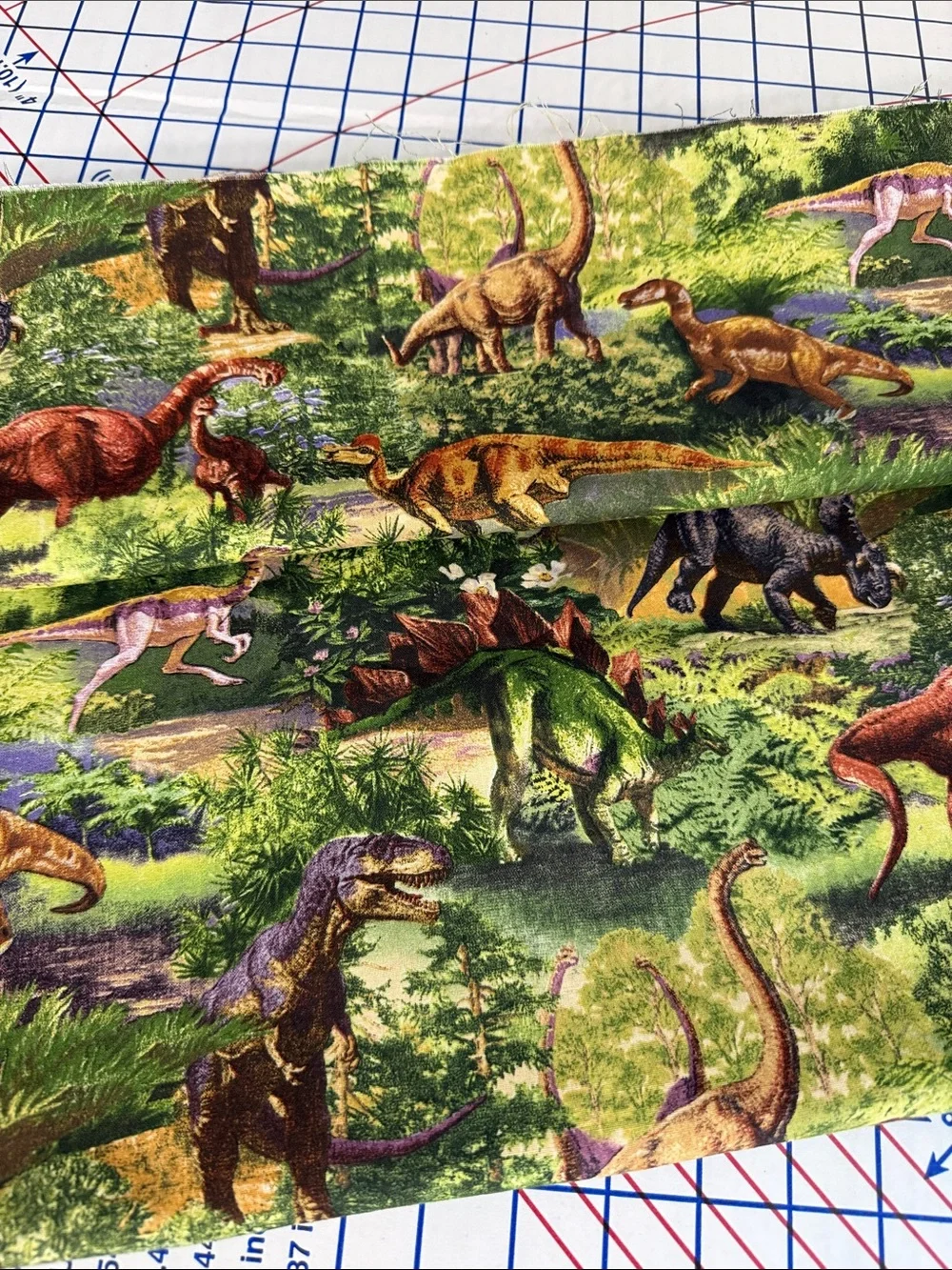 Vintage VIP Cranston Dinosaur Fabric 2¾ Yards Medium Weight Cotton Decor
